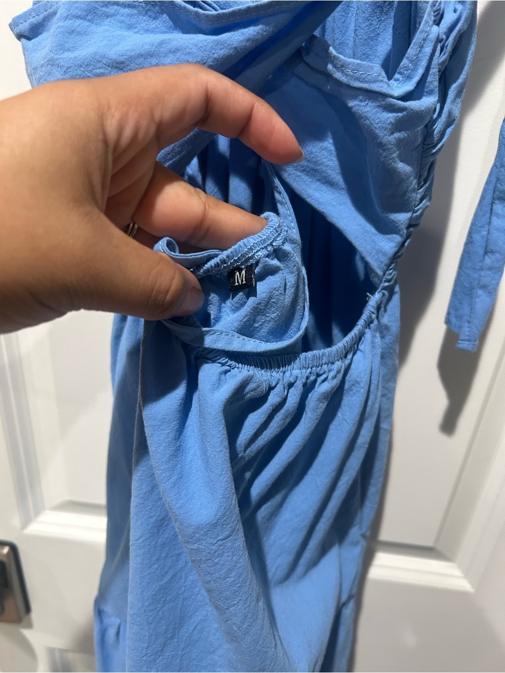 Light Blue Women's Bodysuit Dress - Casual Sleeveless Style